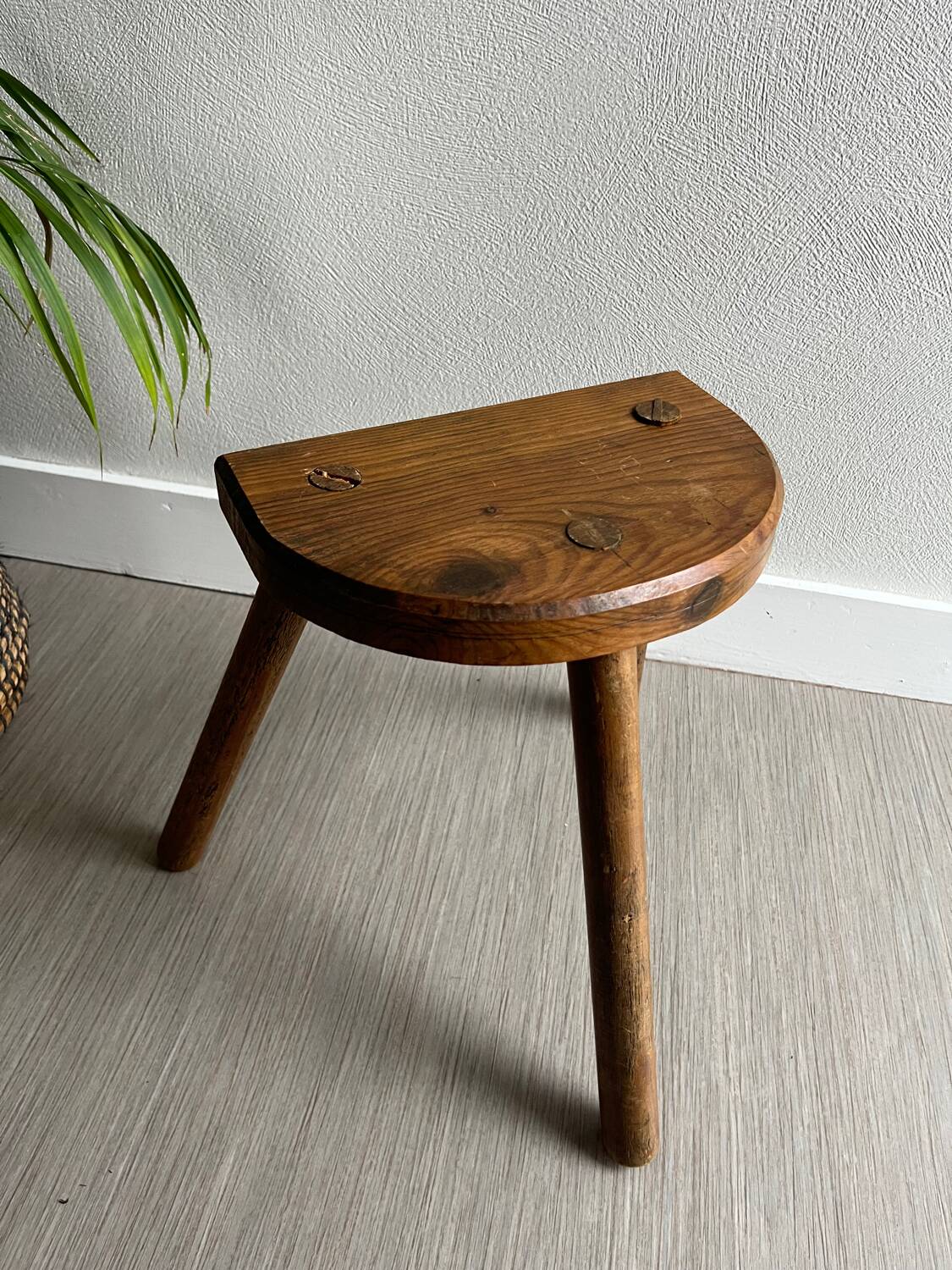 Wooden tripod stools