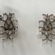 Pair of "Marie Thérèse" wall lights Brass frame glass and pendants 20th century