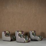 Italian modular sofa (1970) in Freedom Flight velvet – 3-piece