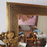 Rectangular mirror gilded tower 25x39cm