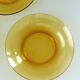 Set of 6 Vereco orange smoked glass plates