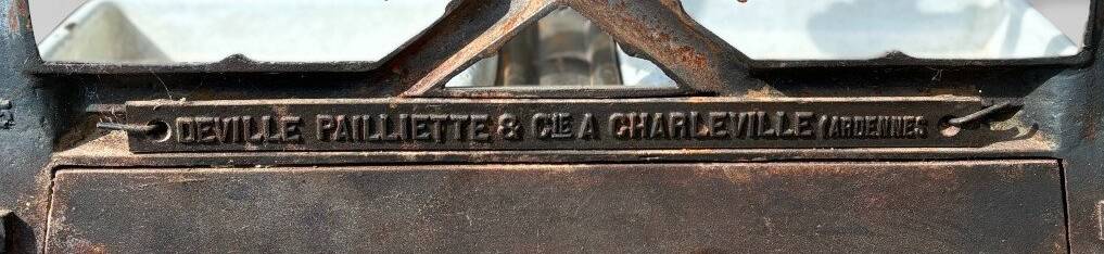 Cast iron and faux bamboo locker by Deville Pailliette, 1900