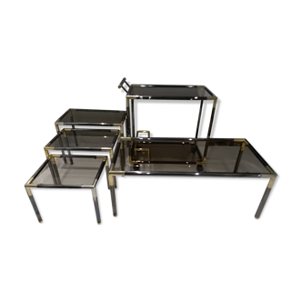 All pull-out tables, serving, table low vintage 1970