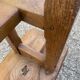 Solid oak farmhouse bench 220cm for rustic farmhouse table 1950