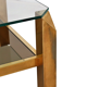 Table d'appoint table basse plaqué or 23 carats verre belgochrom seventies 60cm
