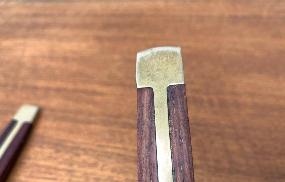 Mid-century brass and teak spoons, 1960s, set of 2