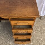 Children's desk 50s in oak and beech
