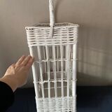 White wicker and rattan bar