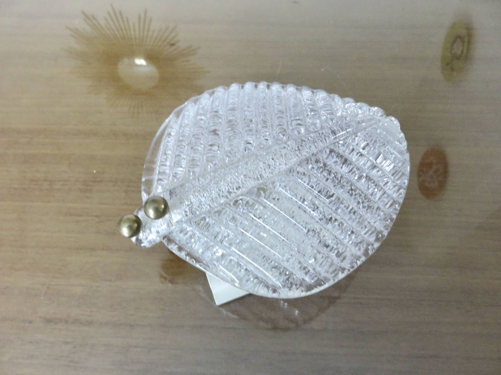 Barovier & Toso "leaf" wall lamp in Murano glass, 1970, vintage, Italy