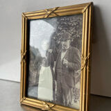 Frame gilded wood measurements 16.5 cm x 12.5 cm convex glass