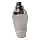 Chiseled glass cocktail shaker