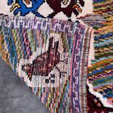 Colorful Boucherouite Azilal Moroccan rug - 97 x 184 cm