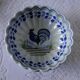 Decor cup with blue rooster hb henriot quimper
