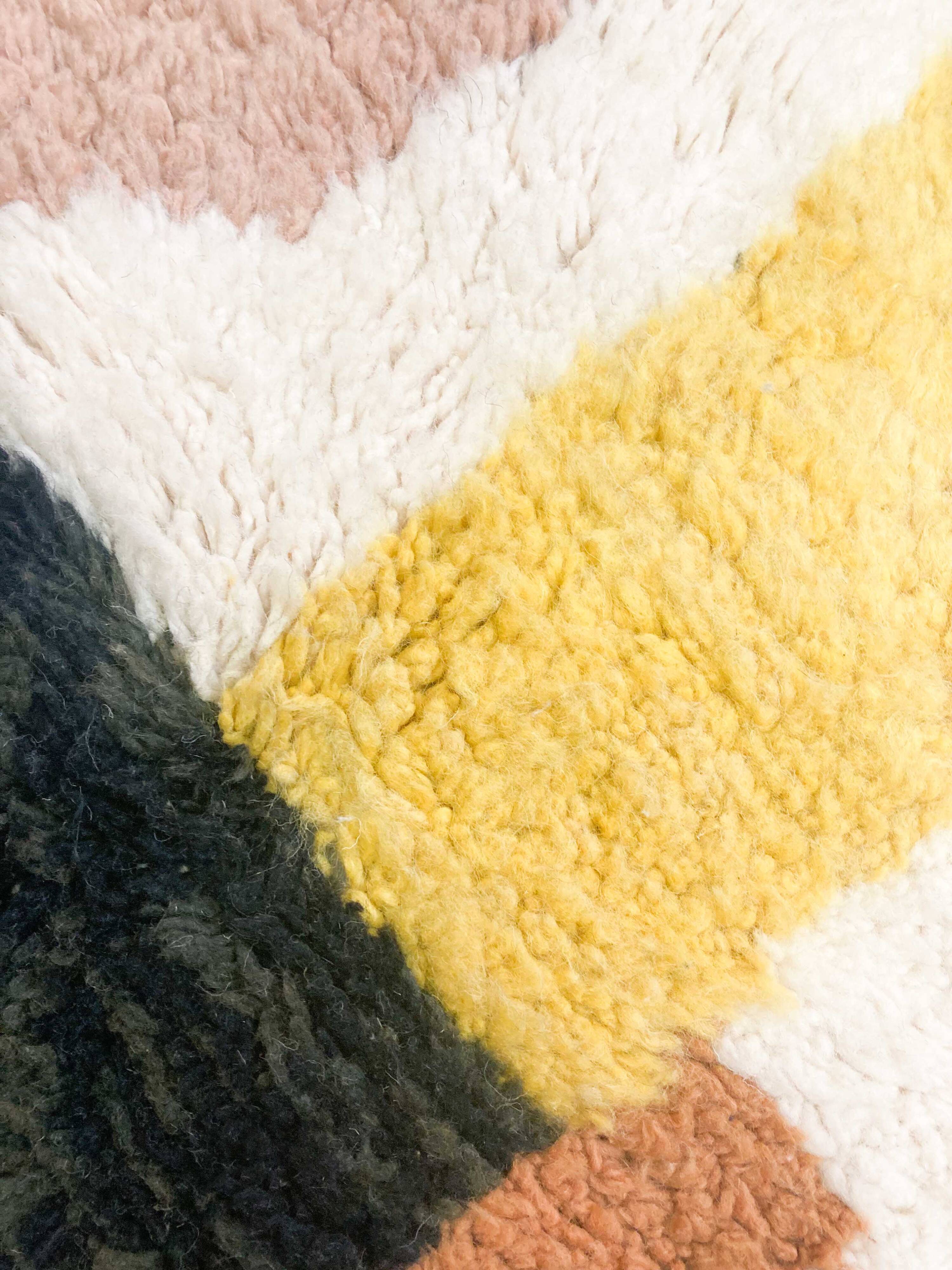 Moroccan Berber Beni Ouarain rug with colorful patterns 1.56x1.06m