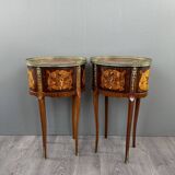 Paire de tables de chevet style louis xv, fin xixe siècle