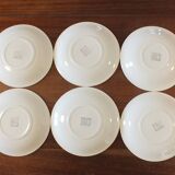 6 Salins tile dessert plates, Sortilège model