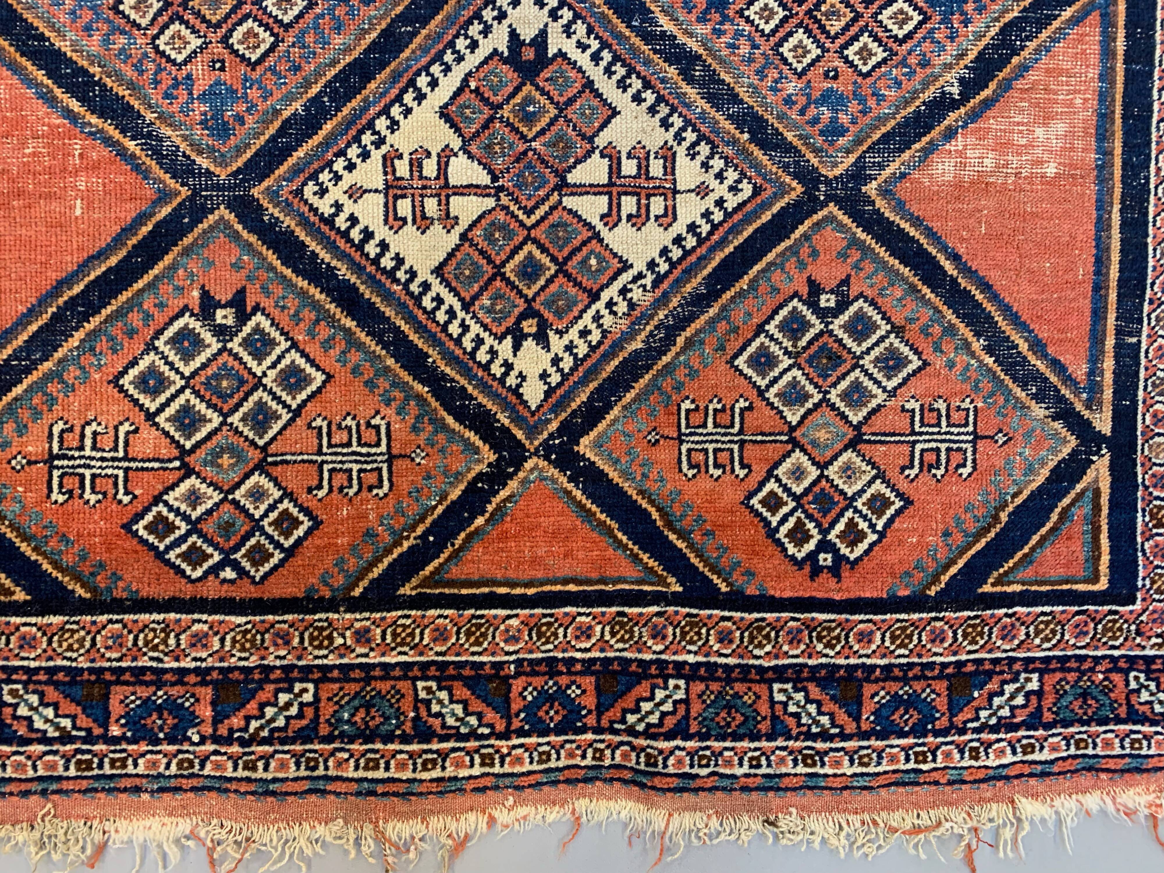 Vintage tribal rug 158x124 cm