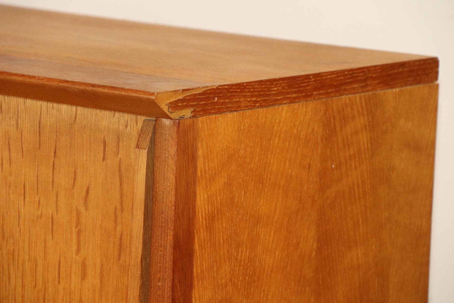 Vintage side table with sliding doors, 1960