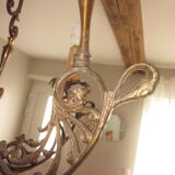 Bronze chandelier with angels