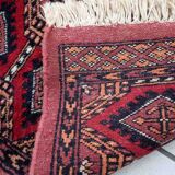 Vintage carpet pakistani lahore handmade 33cm x 66cm 1970s