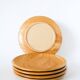 Lot de 5 assiettes plates en céramique, Vallauris Grandjean-Jourdan effet b
