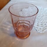 Art Deco glassware set in pink glass, 22 pieces