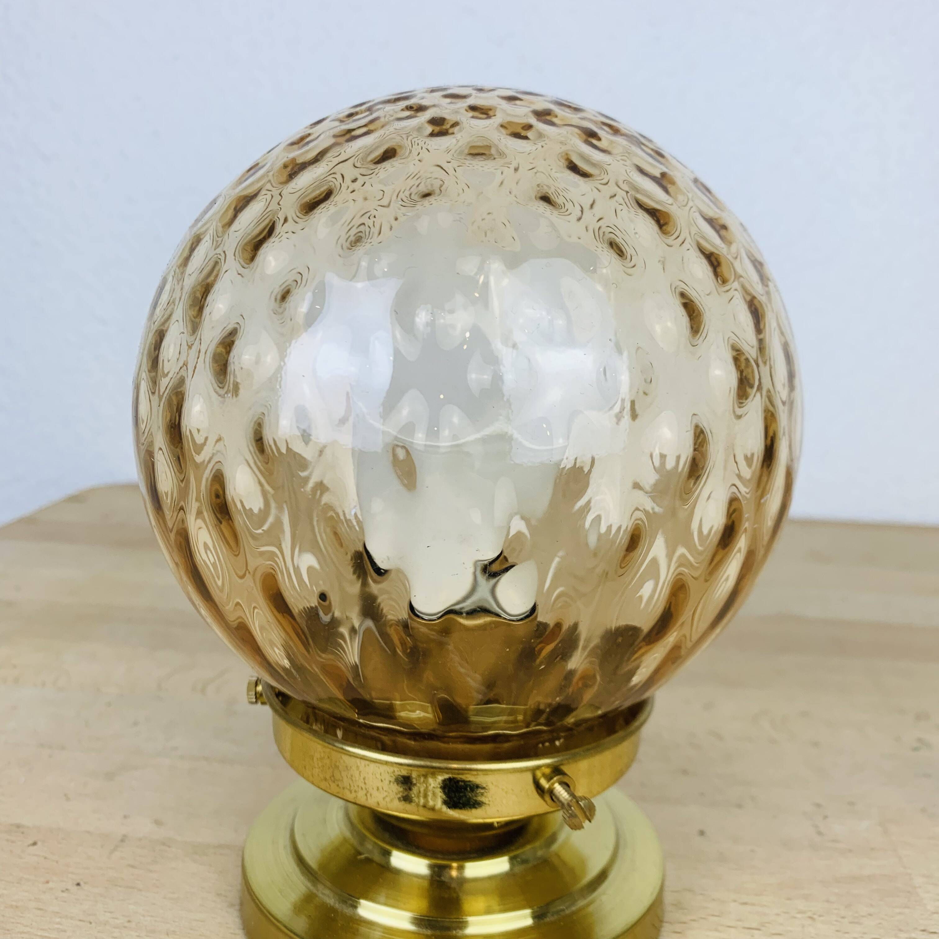 Vintage globe lamp and gold base Vanity Boum x Sézane