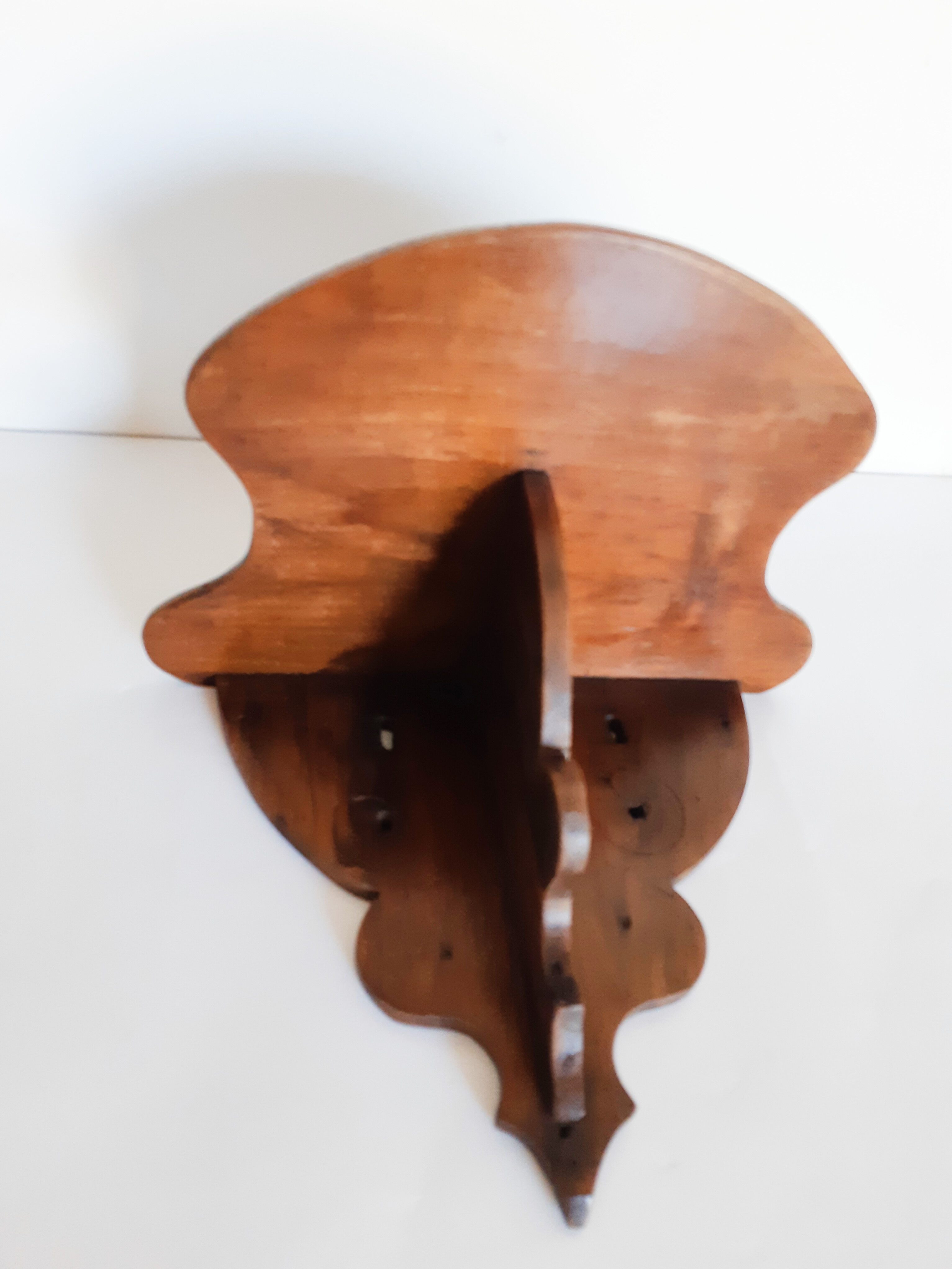 Wooden wall shelf, plant holder