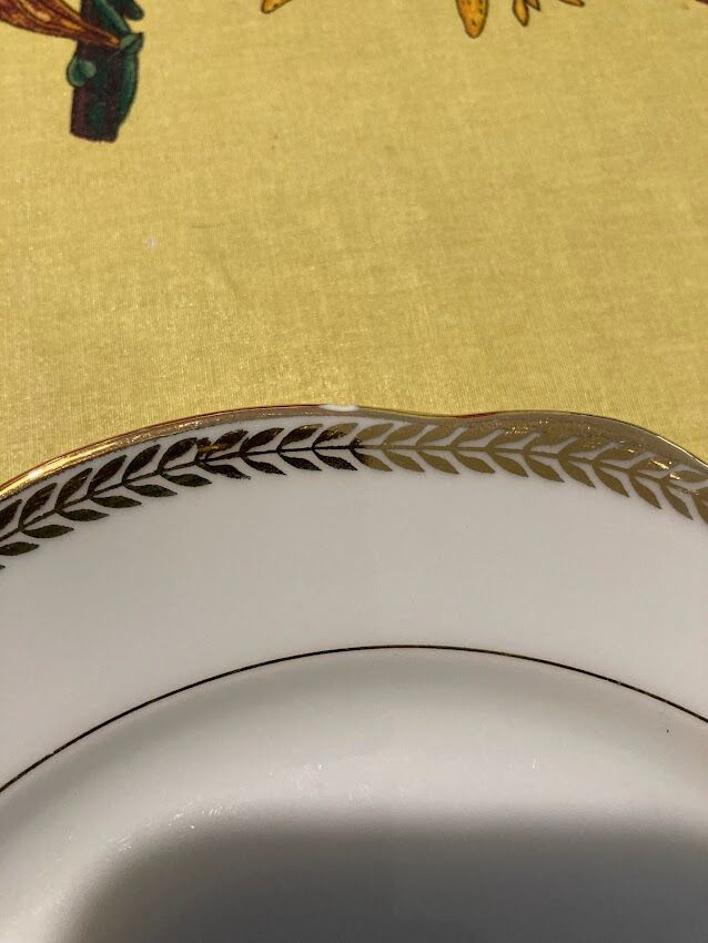 Antique dessert plates, 7 pieces, in real porcelain