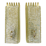 J.T. Kalmar Vienne Paire d'Appliques Murales en Laiton et Verre, Autriche, Années 1950