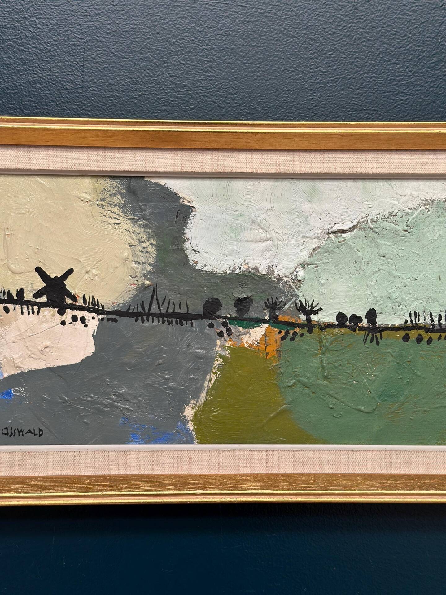 Swedish Oil on Canvas – “Kvarnvägen” by Hans Osswald – Signed
