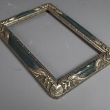 Old Art Deco frame carved wood silver 16.6x11.6 cm, hardwood 14.3x9.4 cm SB