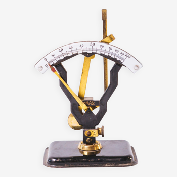 Old scale weighs letter JMAZ brass and iron XXth restored