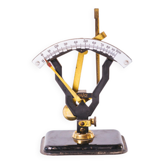 Old scale weighs letter JMAZ brass and iron XXth restored