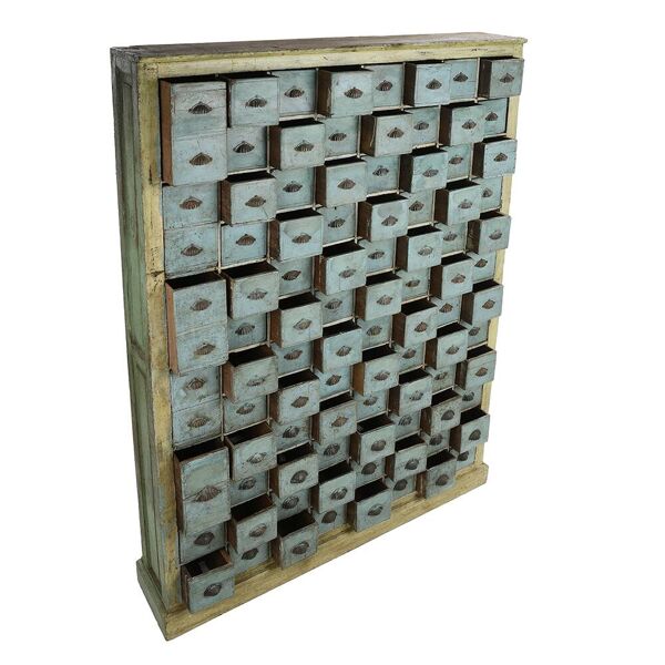 Meuble d’atelier ancien à 115 Tiroirs en teck ancien