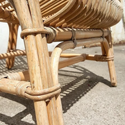 Fauteuil en rotin années 60