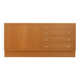 Sideboard by Poul Hundevad, 1960s, oak veneer, yellow Resopal