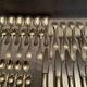 Cutlery set in silver metal style Louis XV Knives forks spoons