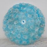 Amazing Murano ceiling light blu rubino flower by Seguso for Venini, Italy