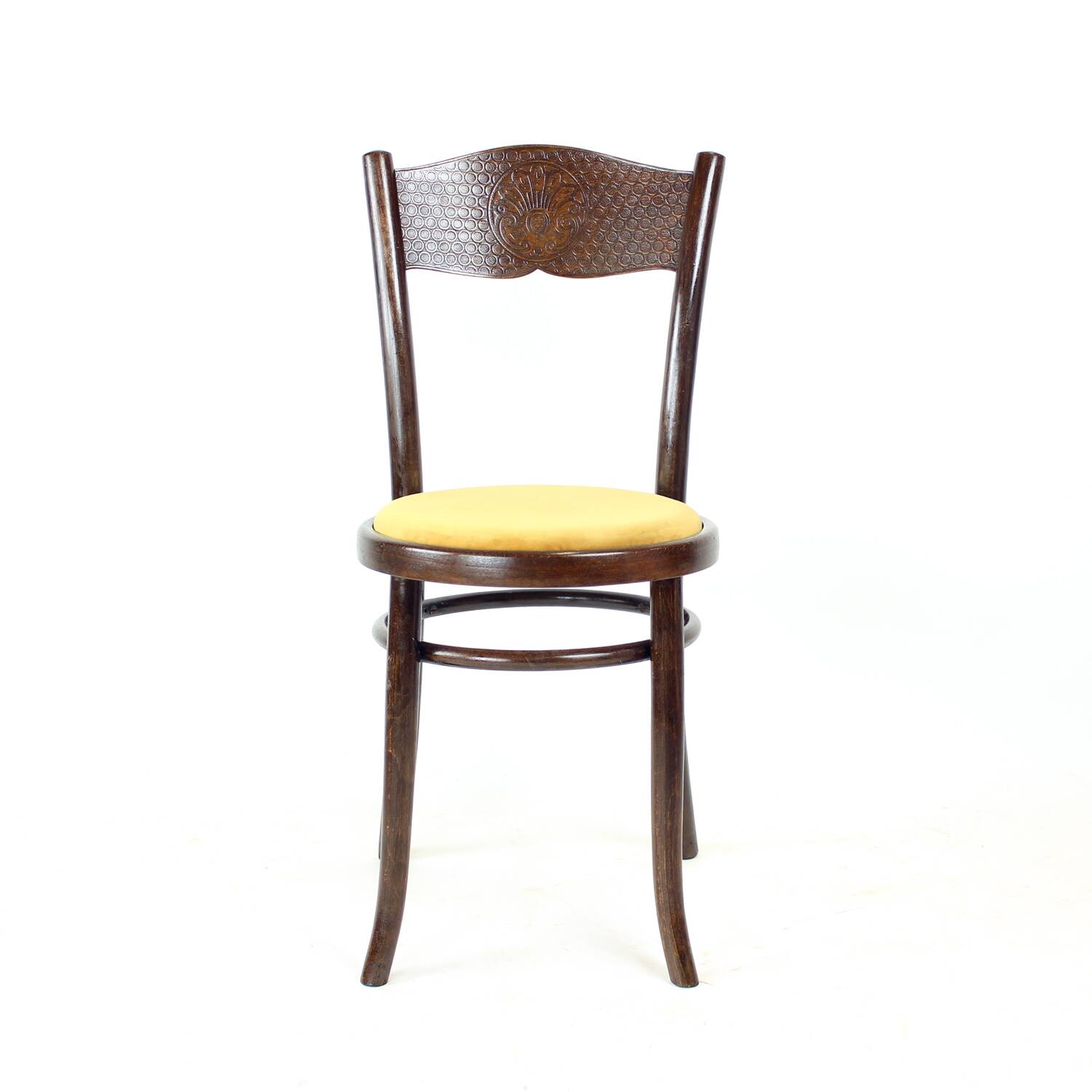 Vintage Bentwood Chair, Thonet Design, Czechoslovakia 1940s