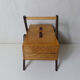Worker wooden box vintage quilt compass feet