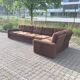 Vintage Modular Sofa in Brown Velvet Corduroy, 1970s