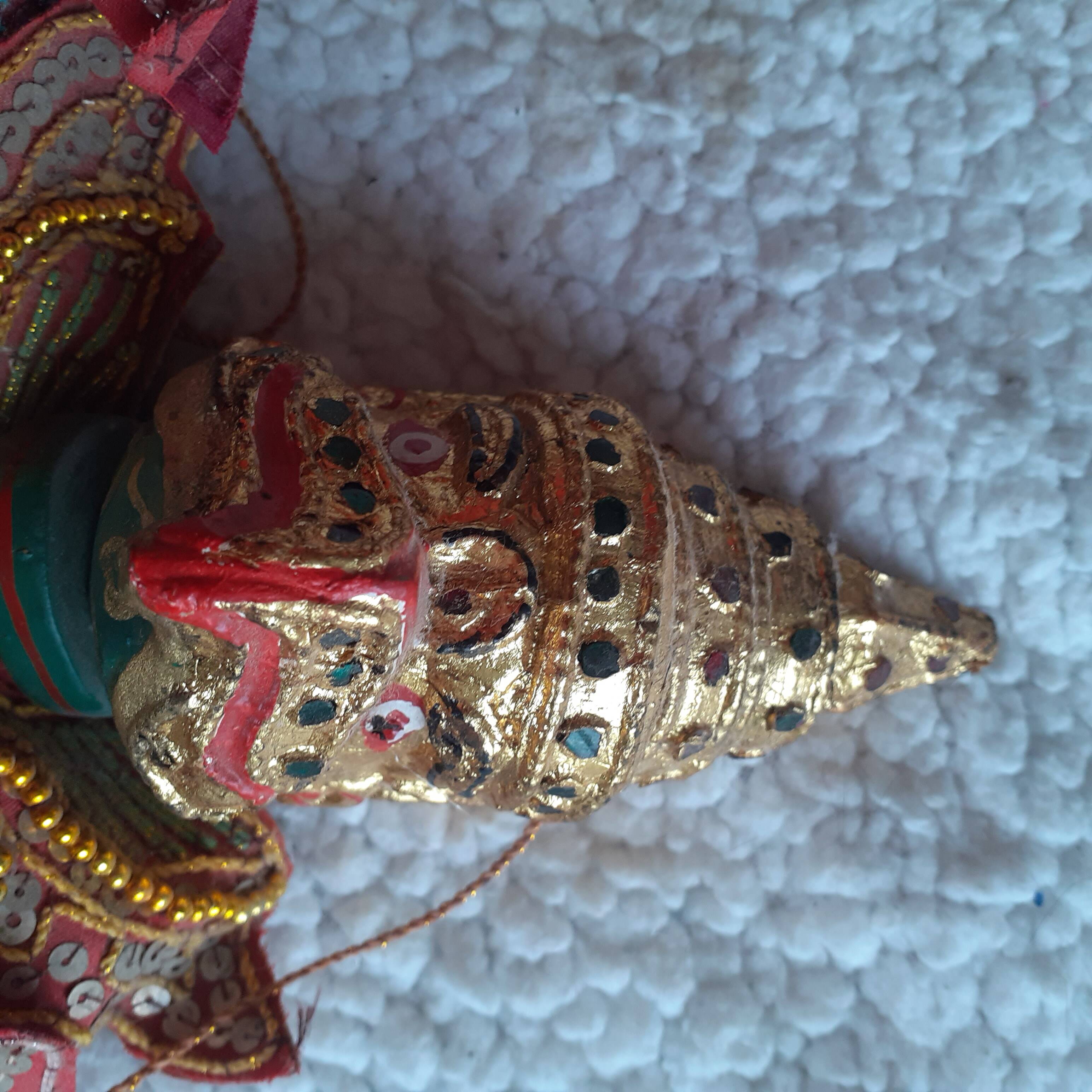 Old Burmese wooden puppet.