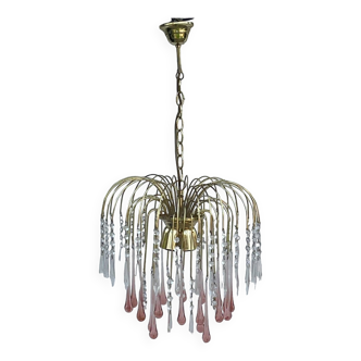 Murano glass waterfall chandelier