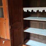 Small wardrobe in solid walnut period Consulate around 1830