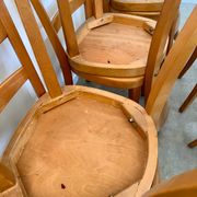 Lot 12 wooden bistro chairs by Horgen Glarus 70s vintage