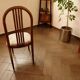 Ensemble de quatre chaises TON en bois courbé des années 1970 avec revêtement floral