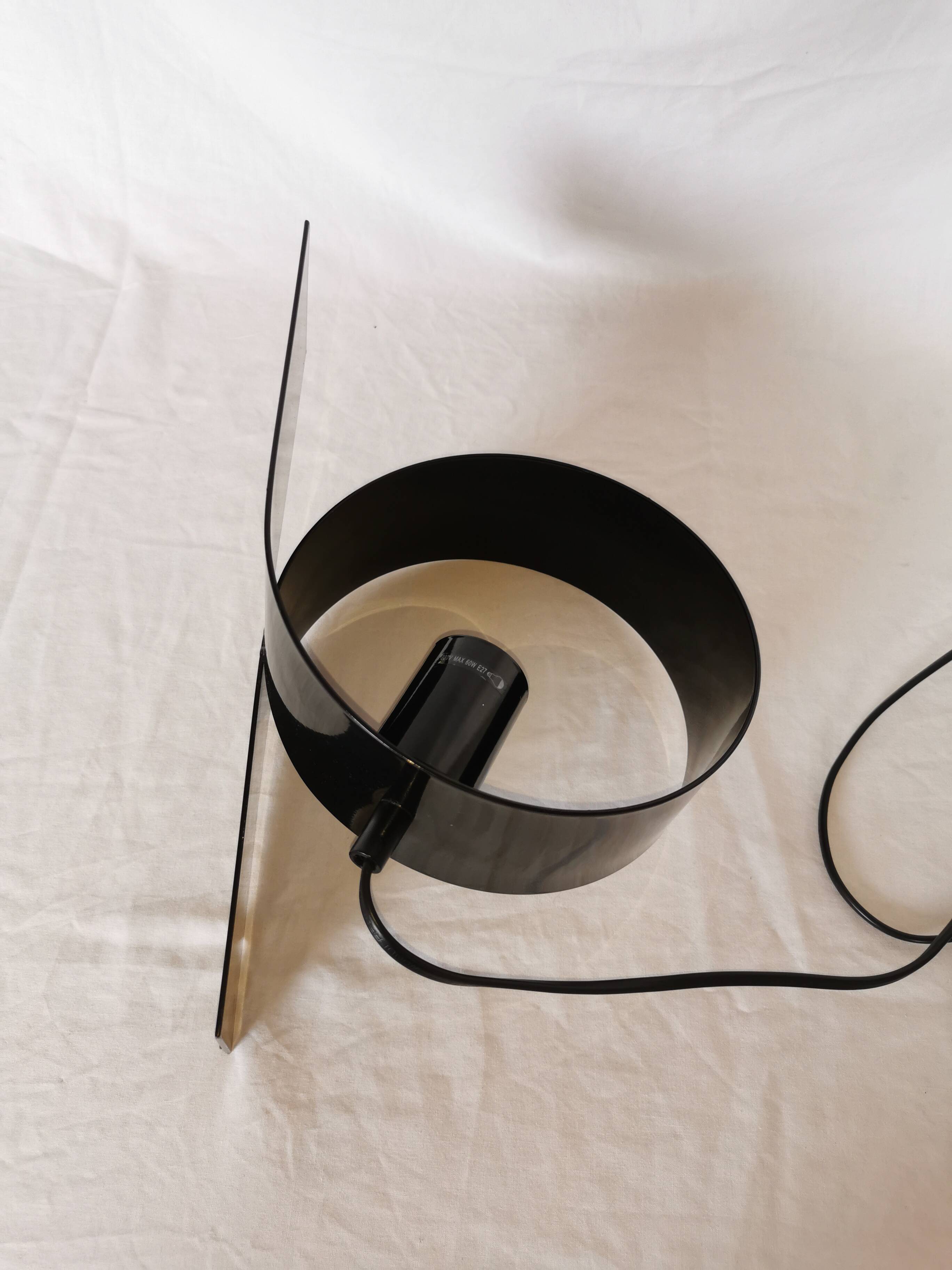 Steel looping lamp, Massive, Belgium, 1990.