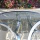 Dining table glass and chrome