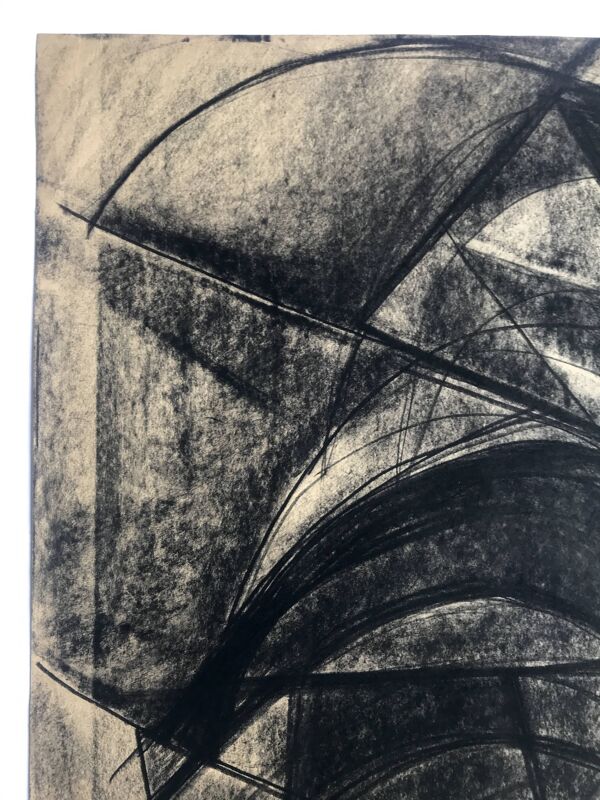 heide lindecke, sans titre, vers 1960-70. fusain sur papier